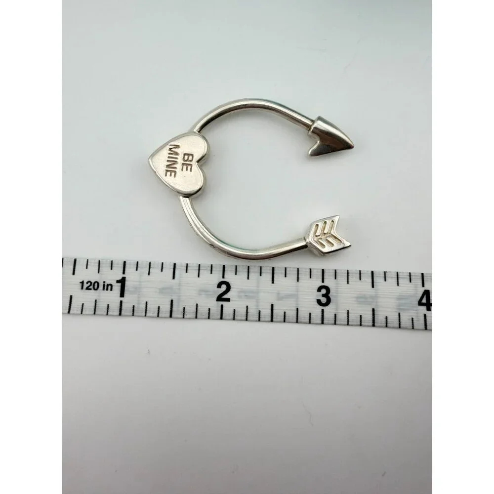 💘 Tiffany & Co. Be Mine Valentine U Keychain Key Holder Sterling Silver 1999